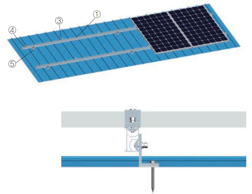 Solar Tin Roof L foot System