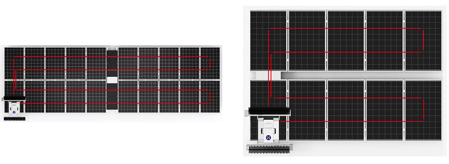 robot per la pulizia dei pannelli solari per l'industria solare del tetto