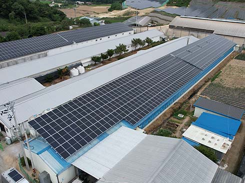 Custodia per montaggio su tetto in lamiera per pannello solare Corea 99,84kw
