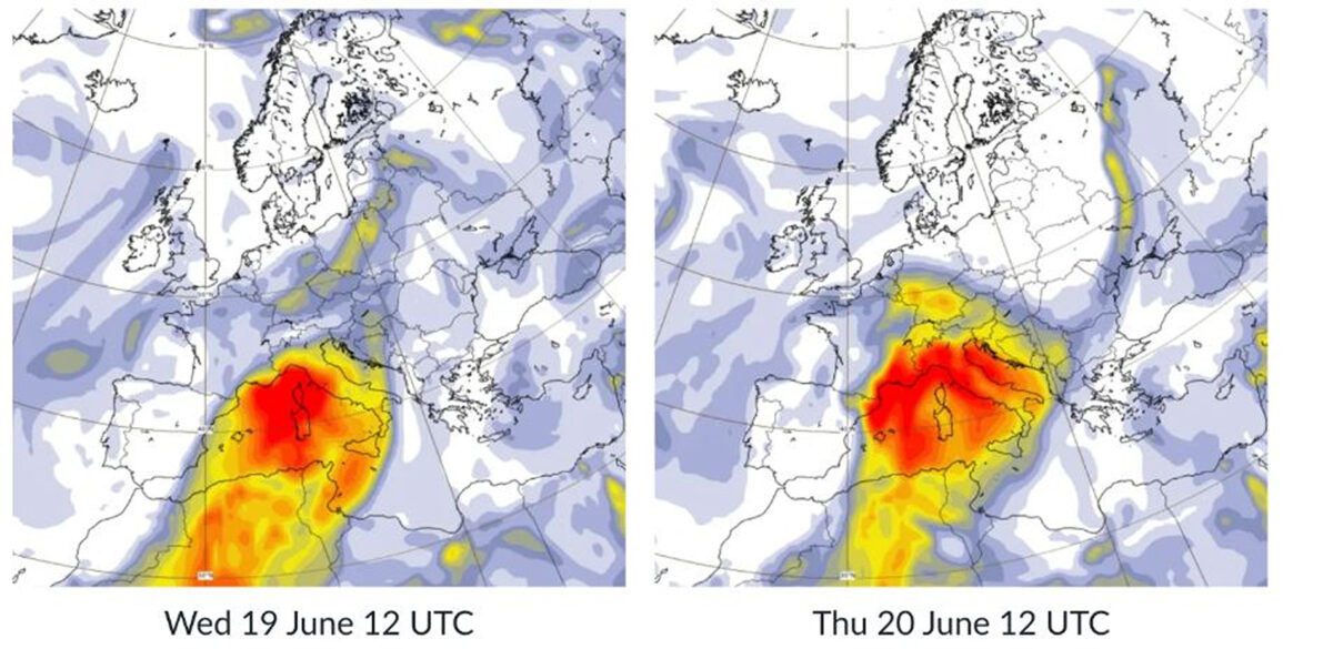 Il clima polveroso del Sahara continua a influenzare la produzione di energia solare in Europa